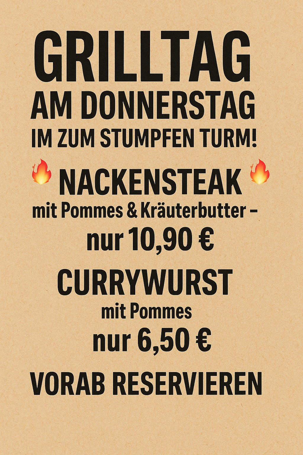 Donnerstags ist Grilltag